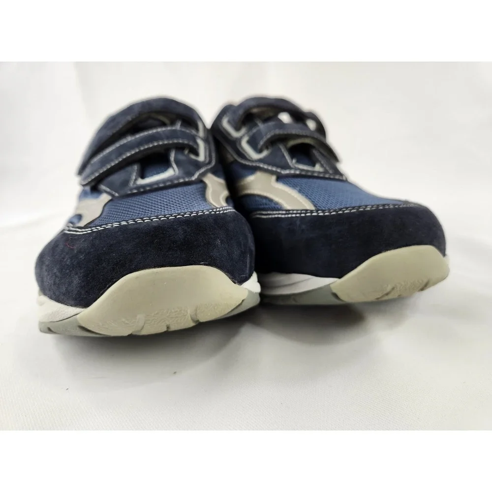 SAS JV Mesh Mens Sz 10 W Wide Navy Blue Suede Comfort Walking Sneakers Shoes‎
